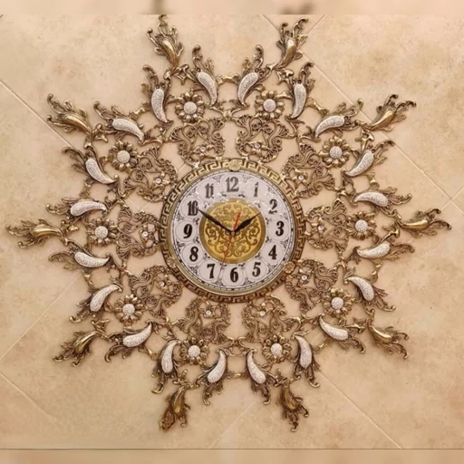 ساعت دیواری برنجی با گارانتی .پ